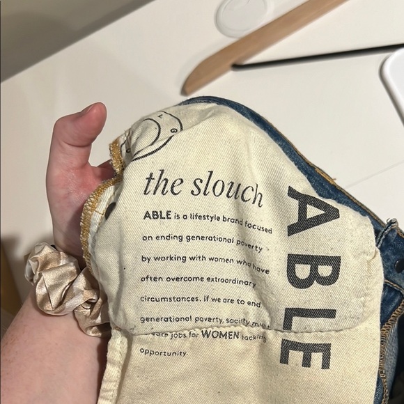 Able Blue Distressed Denim The Slouch Jeans 26 - Picture 11 of 11